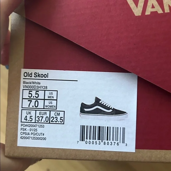 Vans Old Skool Low Tops Black size 7 - Picture 8 of 8